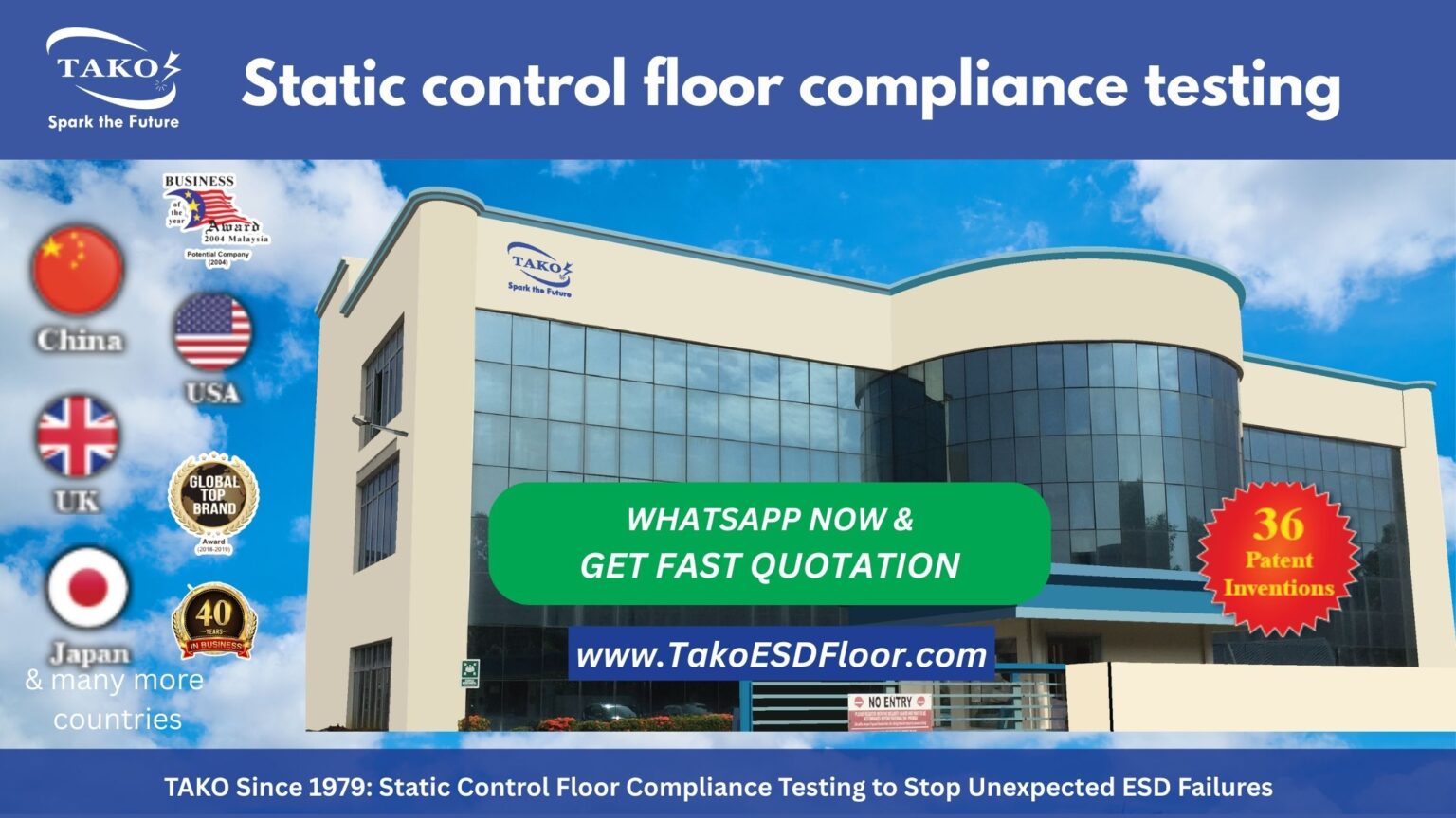 TAKO Since 1979: Static Control Floor Compliance Testing to Stop ...