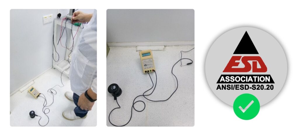 Kedah High-Tech Factory Flooring: Trusted ESD Solutions | TAKO Since 1979 4 ESD flooring installation for high-tech factory in Kedah Malaysia showing grounding and tile layout