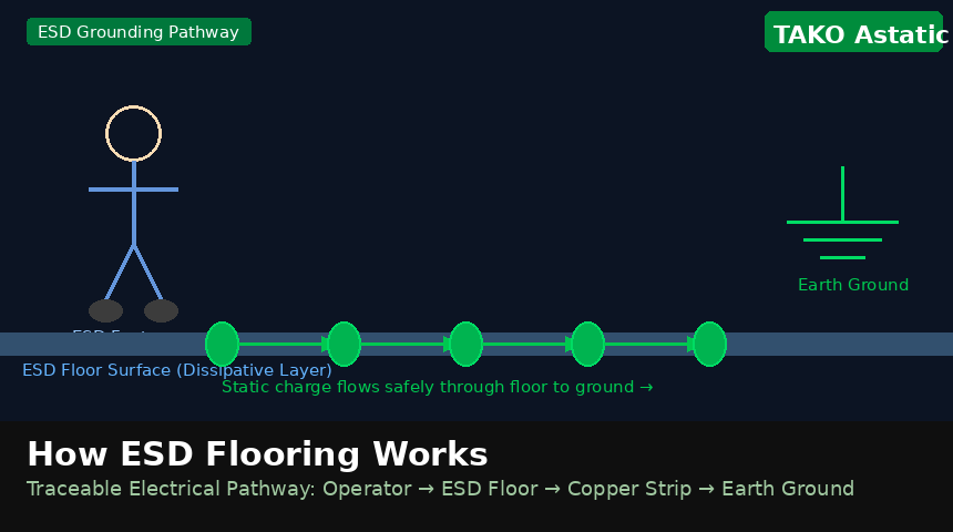 anti-static floor tiles Penang FIZ electronics factory ESD flooring solutions Penang Free Industrial Zone