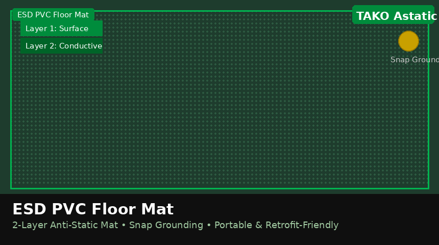 ESD PVC floor mat anti-static workstation Penang ESD PVC Floor Mat — Flexible Workstation Protection